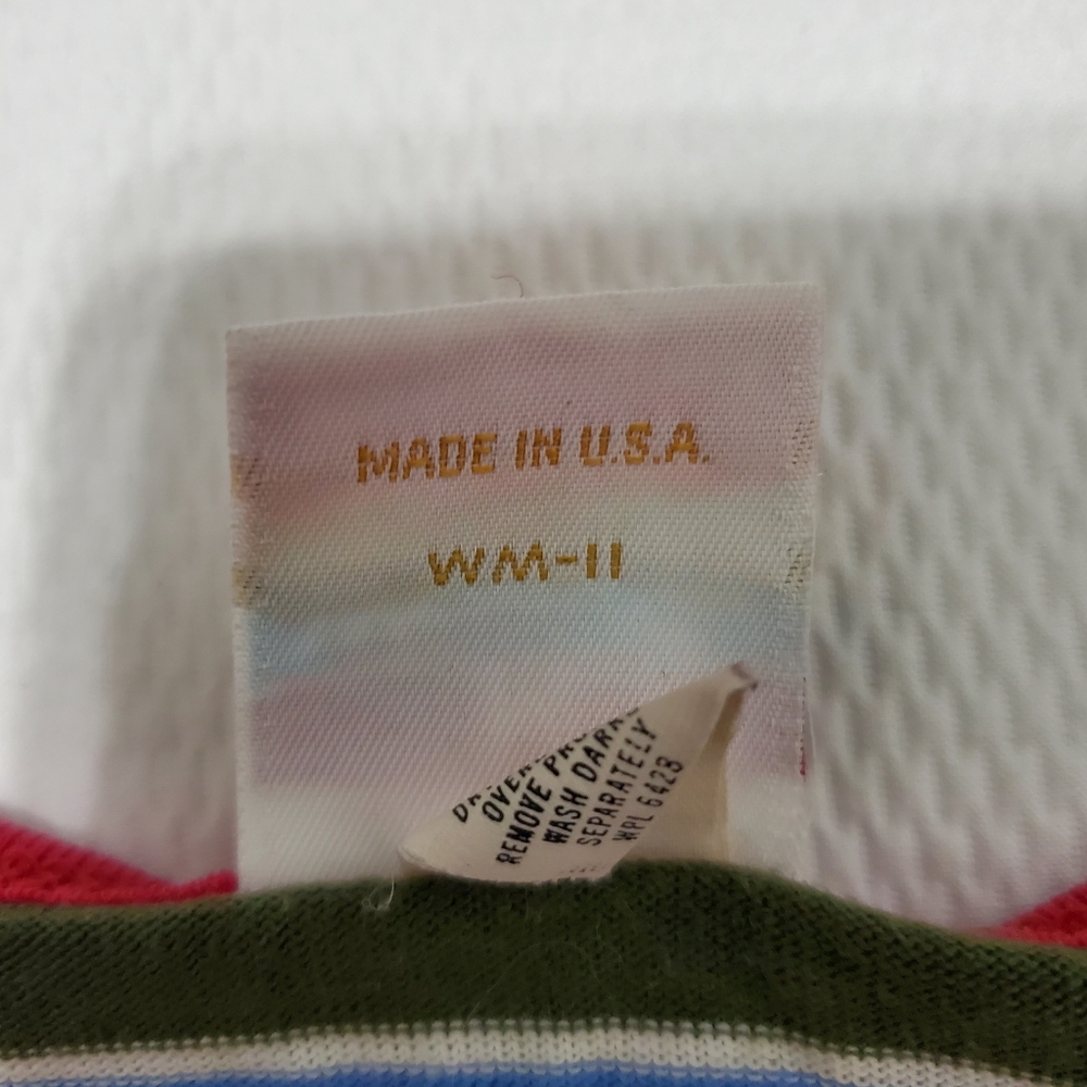 Wrangler Vintage 80s Retro Striped Top Womens Medium - Picture 7 of 10